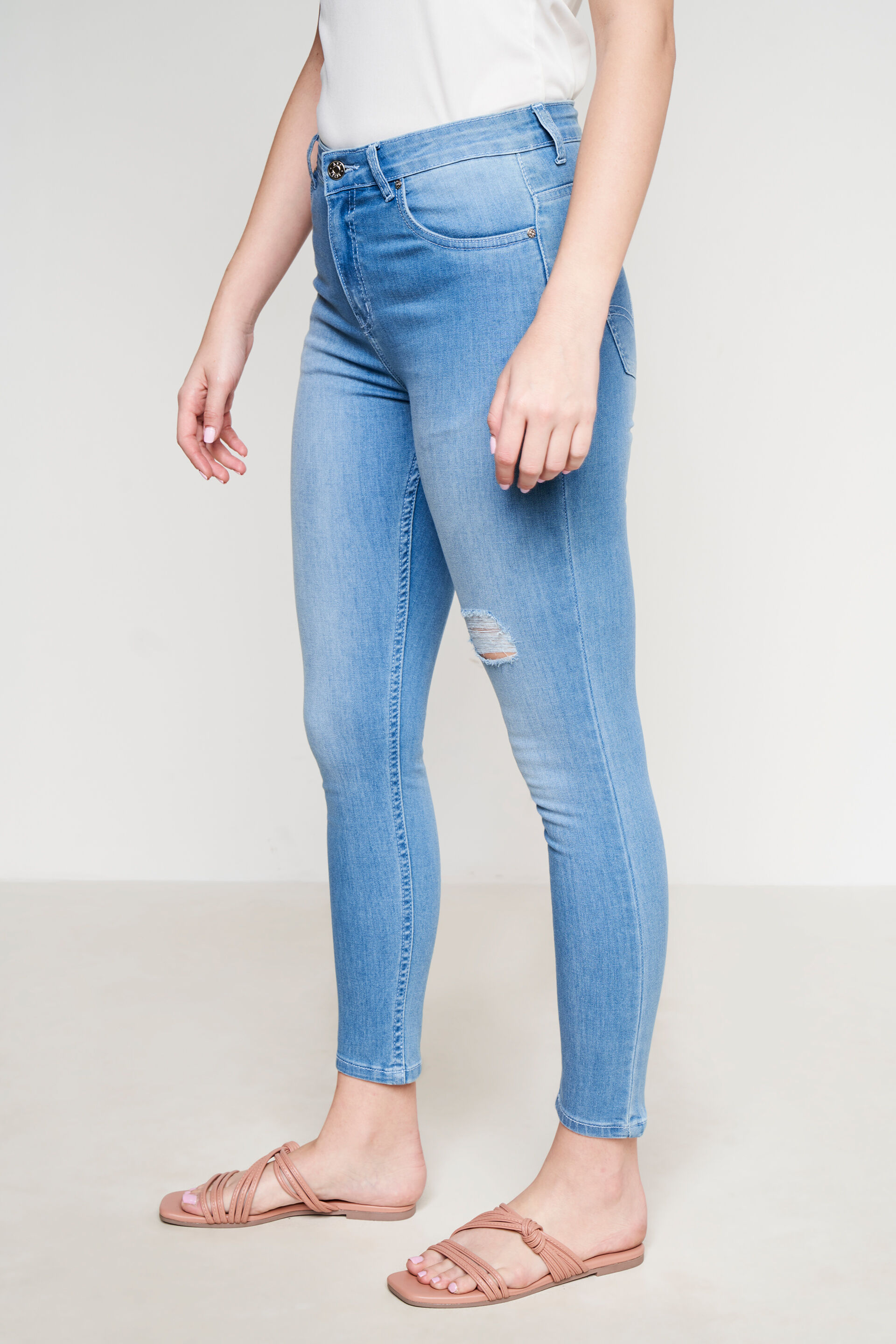 Light Blue Skinny Jeans, Blue, image 2